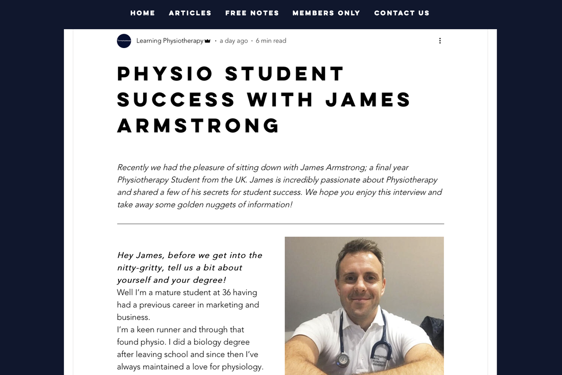 Interview with James Armstrong Physio 